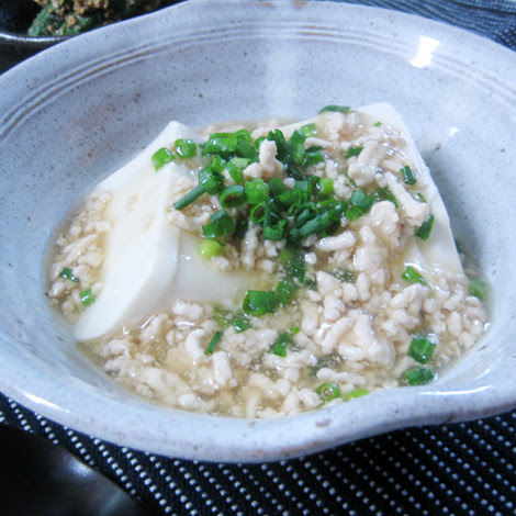 お豆腐のはちみつミンチあんかけ 花々蜂蜜を使った料理レシピ