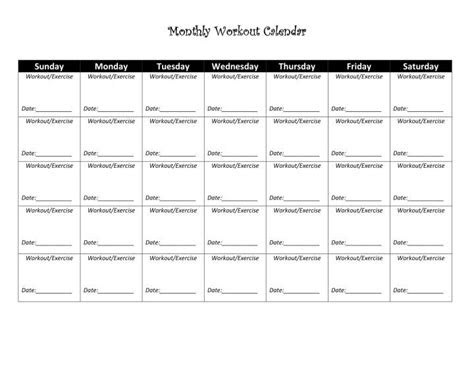 Keep track of your fitness goals with these workout calendars. blank 30 day workout calendar eoua blog