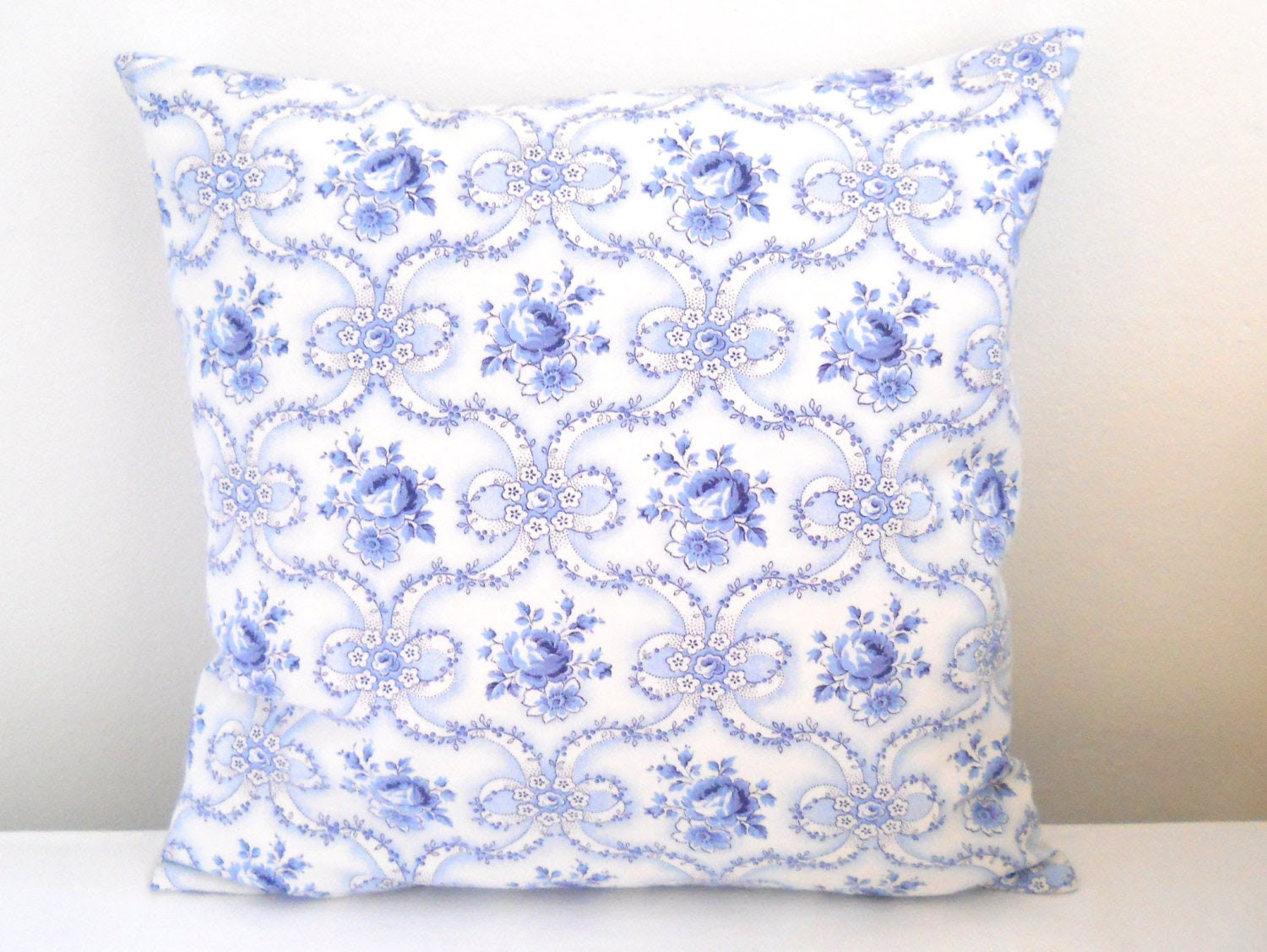 pillow cushion cover floral cushion cover blue by minoucbrocante