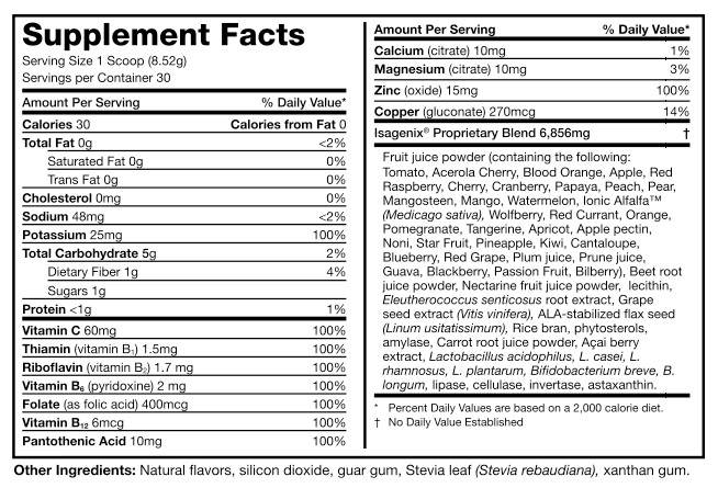 Buy Isagenix IsaFruits 30 Different Fruit Extracts Acai ...