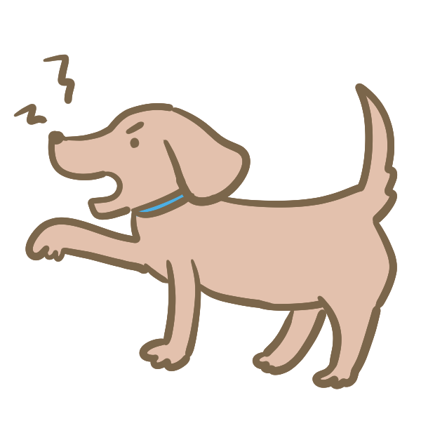 吠える犬のイラスト かわいいフリー素材が無料のイラストレイン