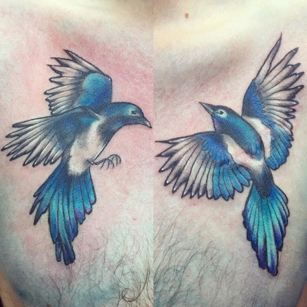 50 Magpie Tattoo Designs For Men - Bird Ink Ideas