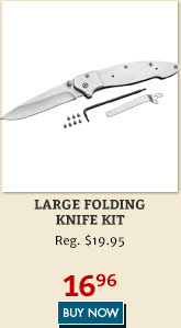 Large Folding Knife Kit - Sale $16.96 (Reg. $19.95)