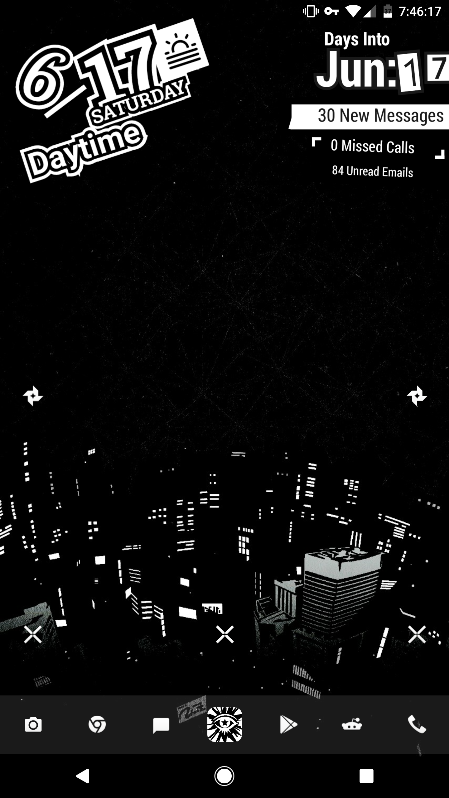 Minimalist P5 Phone Wallpaper Persona5