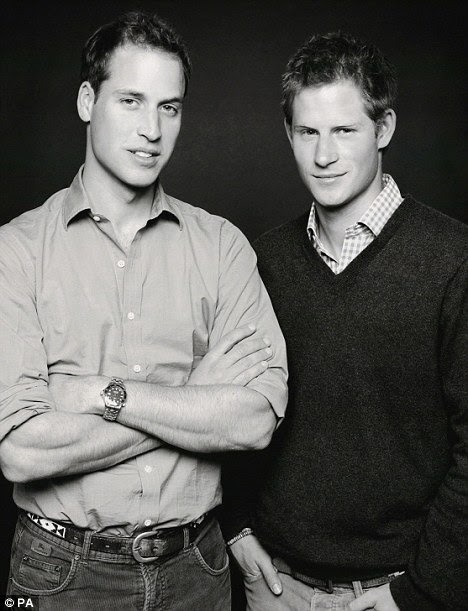 Nothing to do with the wedding but a great shot of the Princes. 
Photo taken by Fergus Greer in 2006