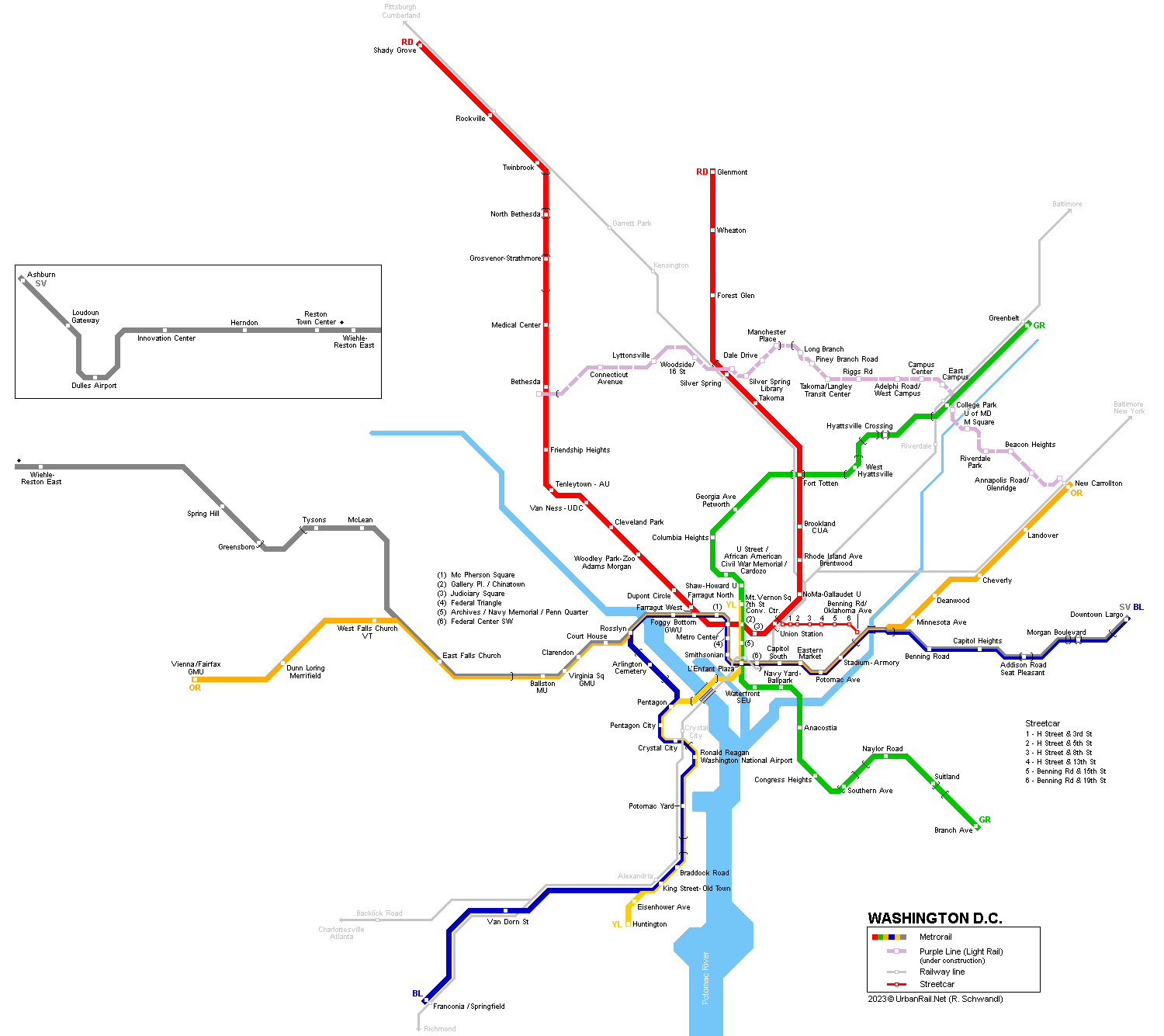 Metro System Map Washington Dc