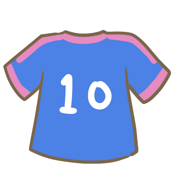 サッカーのユニフォーム 青 のイラスト かわいいフリー素材が無料のイラストレイン