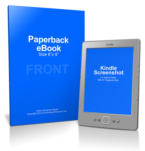 Download Ebook And Kindle Mockup | Cover Actions Premium | Mockup ...