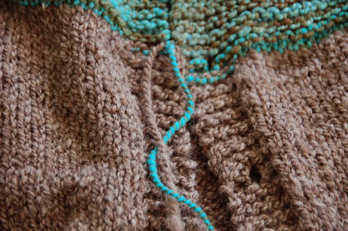 Handspun sweater closeup