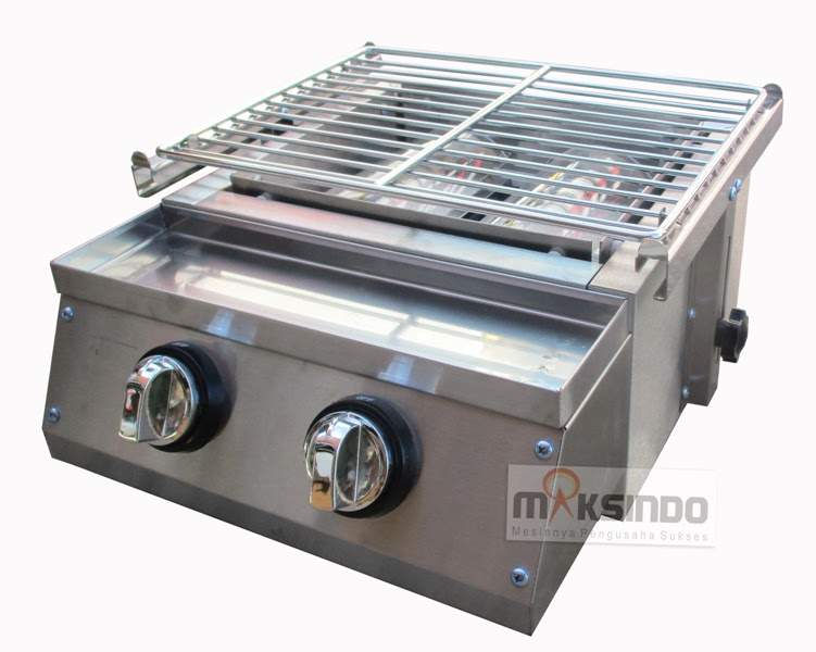 Jual Pemanggang Serbaguna – Gas BBQ Grill 2 Tungku Full 