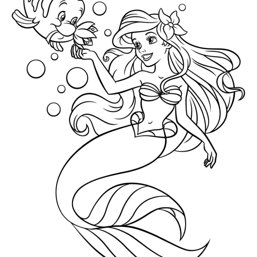 7000 Collections Ariel Cartoon Coloring Pages  Best Free