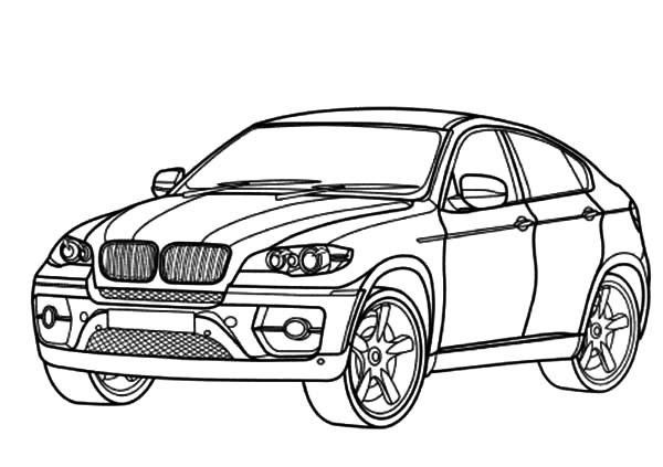 как нарисовать Bmw X6 - как