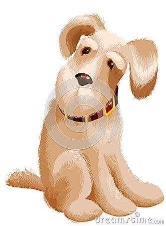Royalty Free Stock Photography: Dog airedale breed character cartoon 