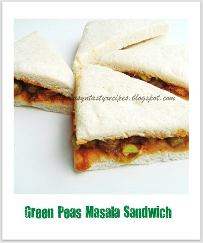 Greenpeas Masala Sandwich