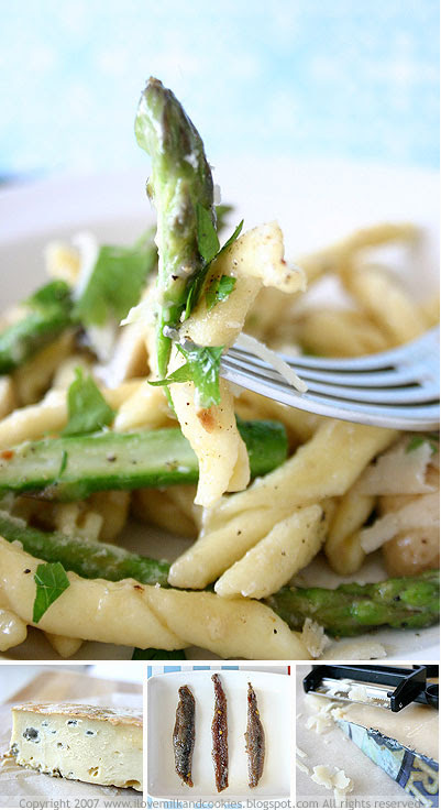 Three Cheese and Asparagus Umbricelli