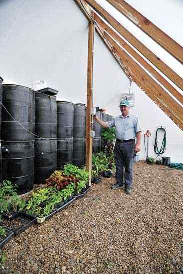 add thermal mass materials grid greenhouse