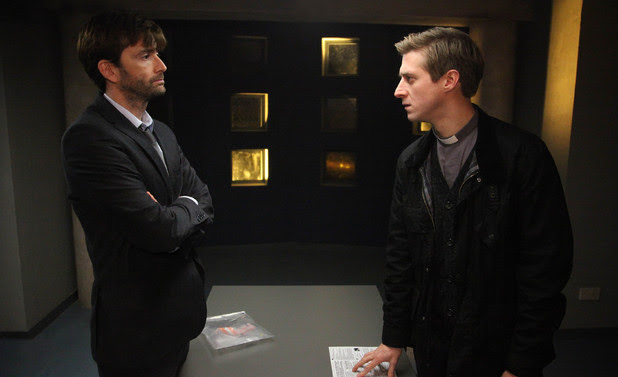 David Tennant as Alec Hardy and Arthur Darvill as Rev. Paul Coates and  in Broadchurch Episode 6 