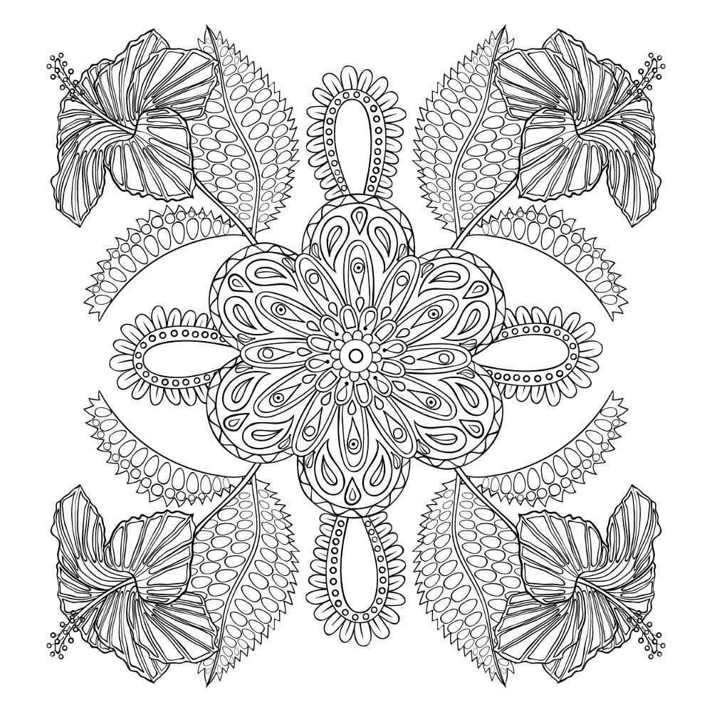 Download Flower Coloring Pages for Adults - Best Coloring Pages For ...