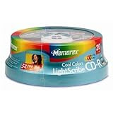 Memorex Cool Colors LightScribe - 20 x CD-R - 700 MB ( 80min ) 52x - blue, yellow, red, green, orange - LightScribe - spindle - storage media