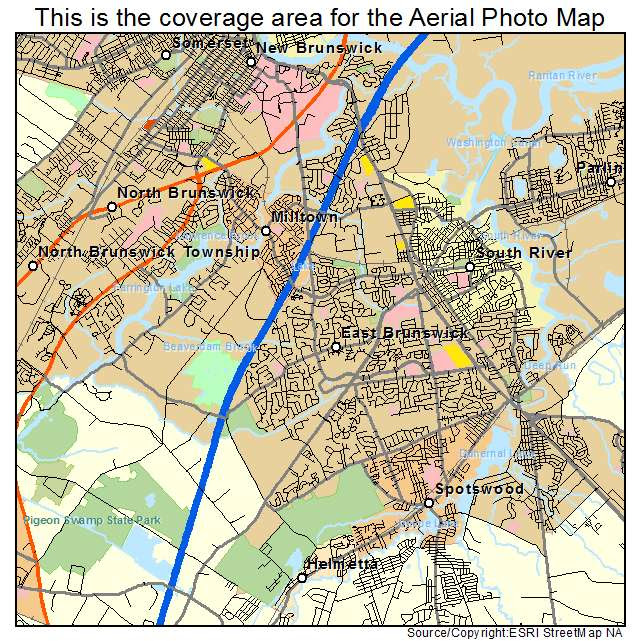 Map Of East Brunswick Nj