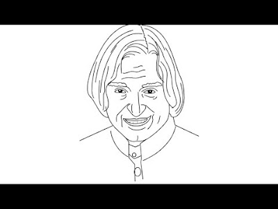 Apj Abdul Kalam Sketch Outline