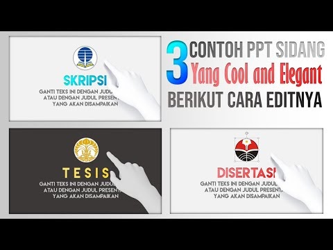 Tiga Contoh Slide PPT Ujian Sidang yang Elegant and Cool