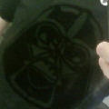 The black flock on black Vader shirt