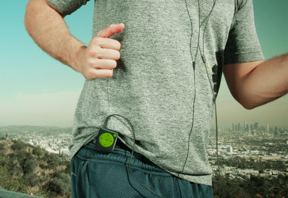 Man Running Using Mighty Audio
