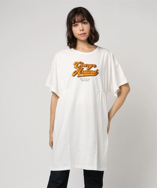 ワンピース Tシャツ カットソー Fort Point Point フォーポイント のファッション トップス リメイク風ｔシャツワンピース Tシャツ Tシャツ カットソー Fort Fort セール