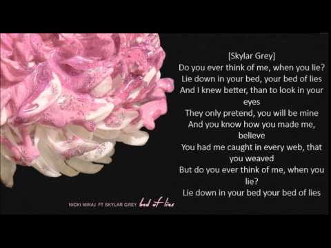 Nicki Minaj - Bed of Lies (Lyrics) ft. Skylar Grey - YouTube