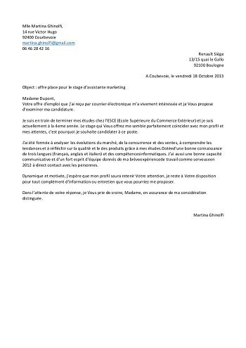 Exemple de cv pour 4eme