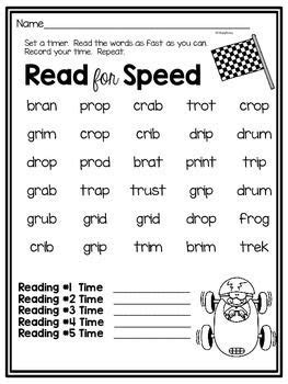  free science of reading fluency homework phonics reading fluency