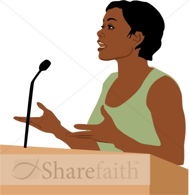 Royalty-free music clipart of a middle aged African American diva woman 