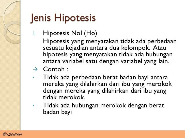 Variabel dan hipotesis