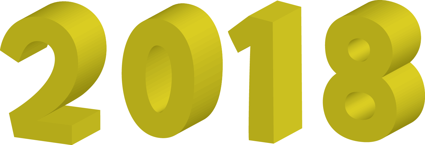 年賀状18年の数字イラスト デザイン印刷に 可愛い無料イラスト素材集