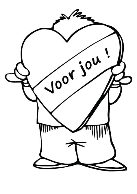 kleurplaat valentijn liefde