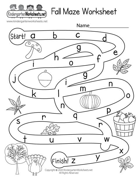  maze for kindergarten printable free