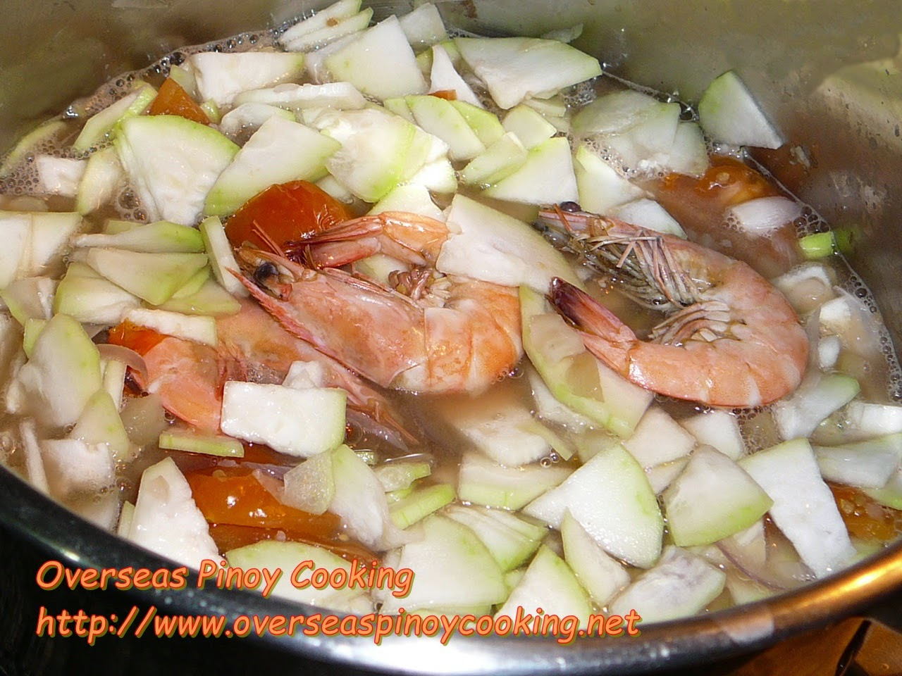 Sugpo at Upo Buridibud - Cooking Procedure
