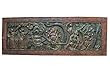 Vintage Antique Carved Headboard Ganesha Panel Riding a Chariot Pulled By Rats