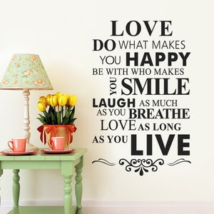 TWO (2) Do What Makes You Happy Wall Decal Decor for Room 
