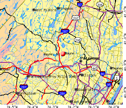 map of wayne nj Wayne New Jersey Nj 07470 Profile Population Maps Real map of wayne nj