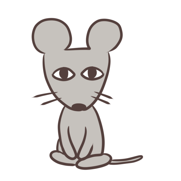 おすわりネズミのイラスト かわいいフリー素材が無料のイラストレイン