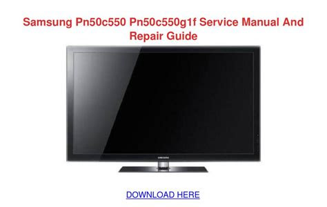 Read pn50c550 manual Get Now PDF