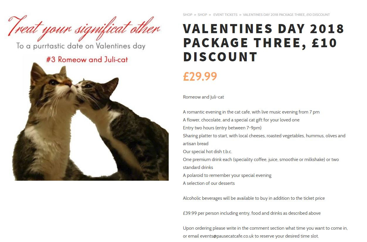  Pause  Cat  Cafe  Gift Voucher for two BBX UK