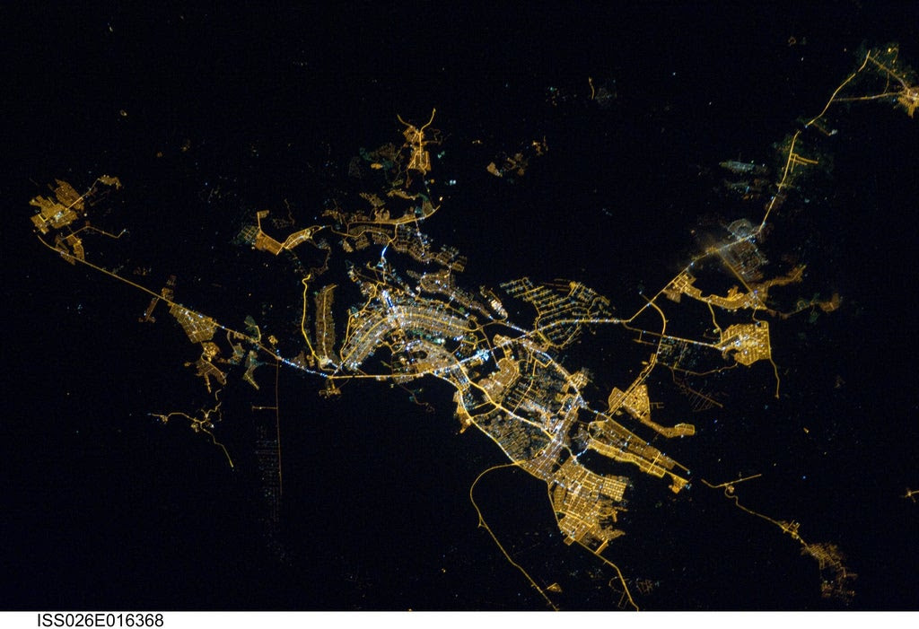What do these nighttime satellite photos reveal about civilization?