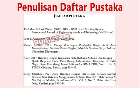 penulisan daftar pustaka  benar  membuat contoh