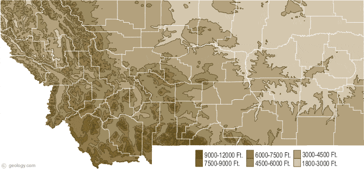 montana state map report