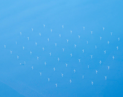 Robin Rigg wind farm, aerial photo