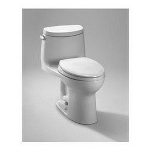 TOTO MS604114CEFG-01 Ultramax II Het Double Cyclone One Piece Toilet with Sanagloss, Cotton White