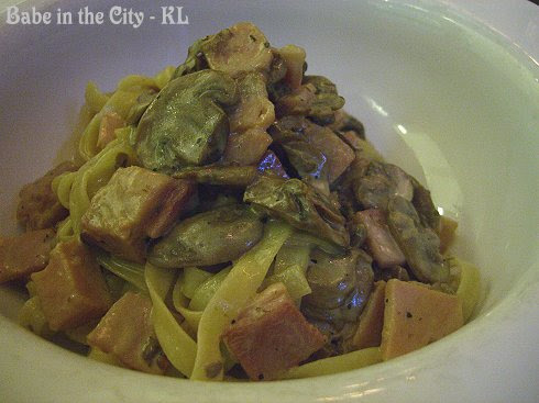 Tagliatelle Funghi e Prosciutto, Ham and Mushroom RM22